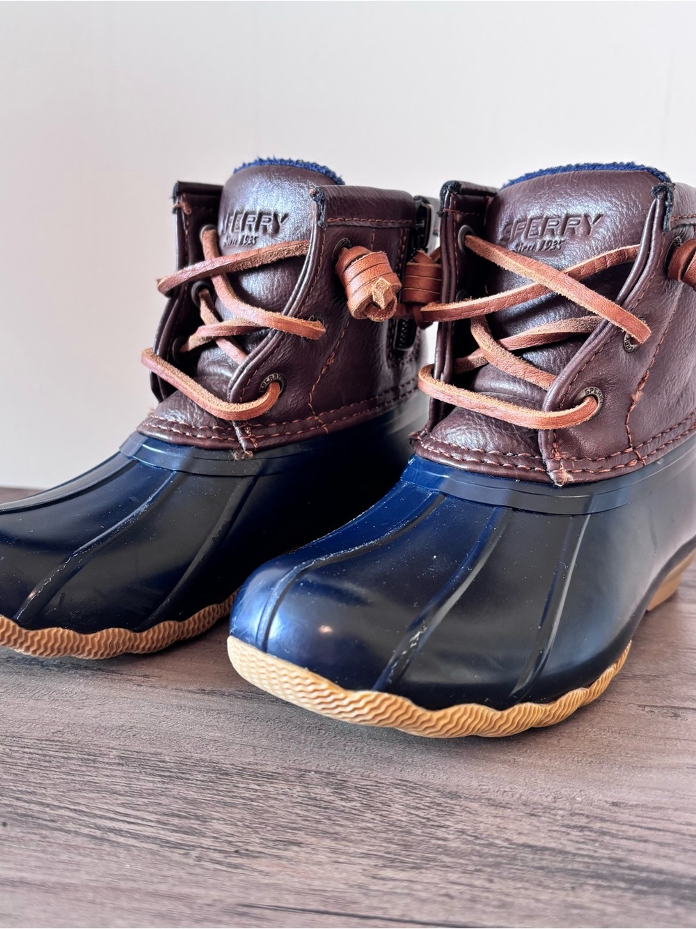 Sperry Saltwater Top Sider Unisex Duck Rain Boots - Kids Size 9M